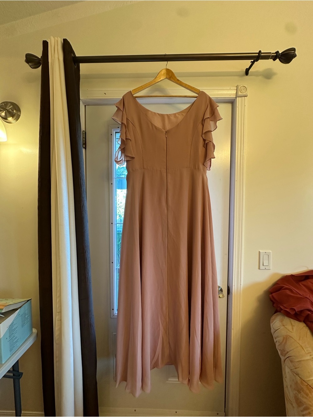 JJs House Dusty Rose Ruffle Sleeve Maxi Dress - Picture 3 of 5